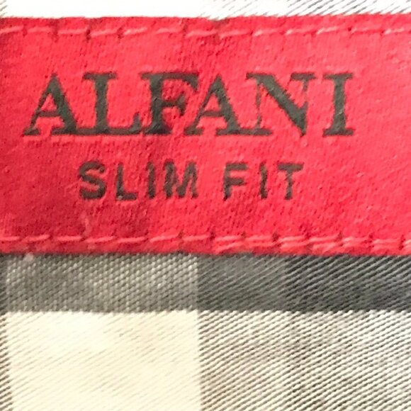 Alfani Men Slim Fit Plaid Long Sleeve Button-Down Shirt - Picture 3 of 14